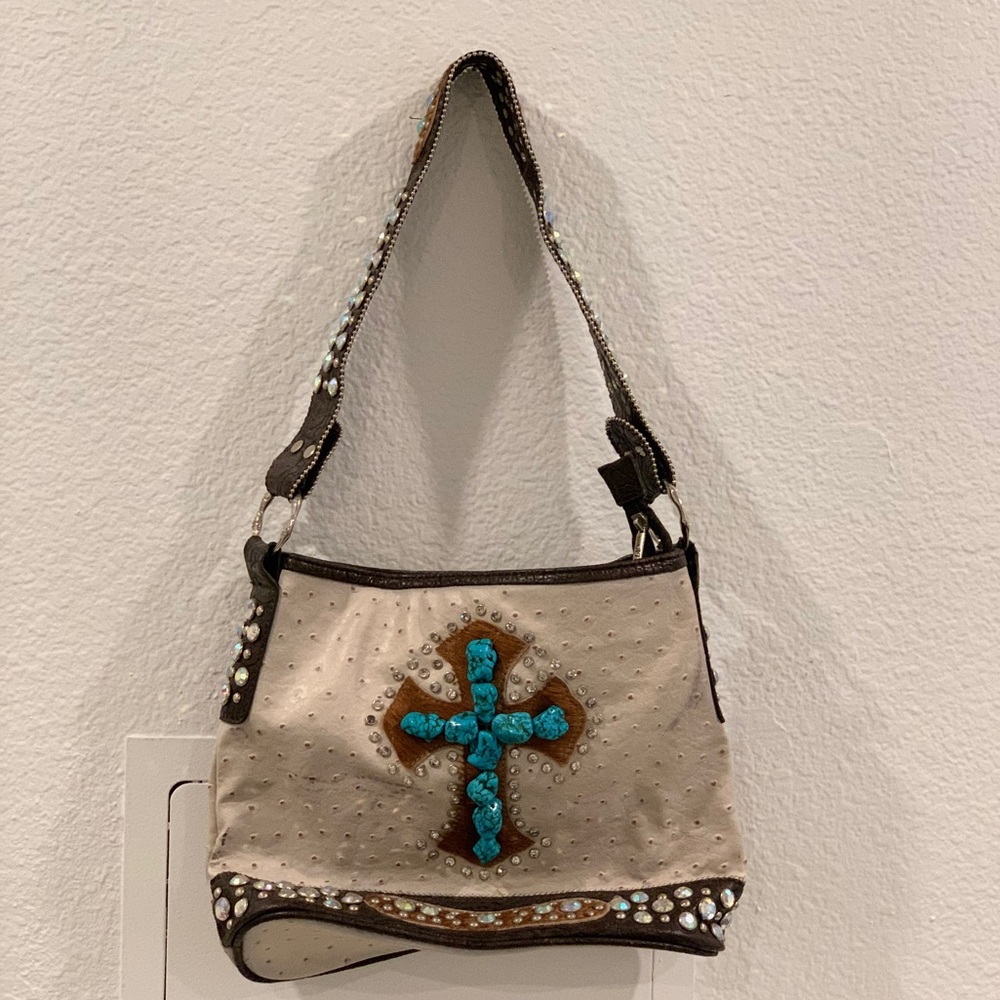 Country Rhinestone & Turquoise Shoulder Bag